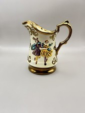 Vintage Wade Festival Jug Dancing Couple Gold Lustre