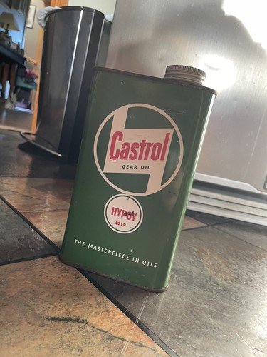 Old castrol oil can tin - old,