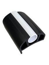 Boat D Fender Rubbing Strake 50mm Base Black With White Insert PVC 15 Metre Roll