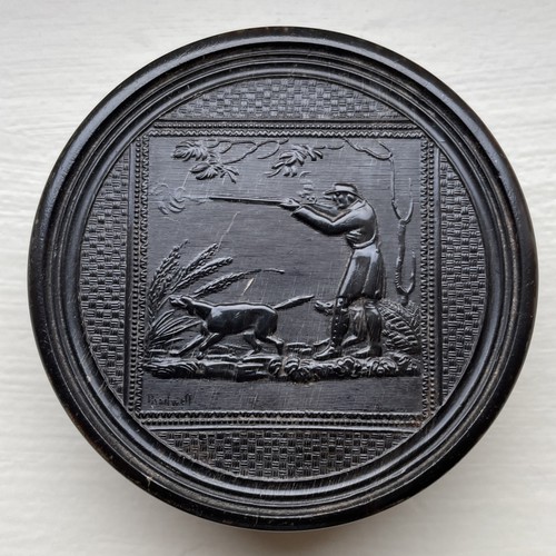 Antique horn snuff box - horn,