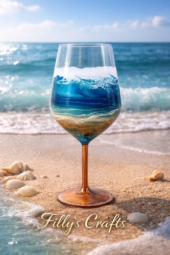 Handcrafted blue ocean wave - handcrafted,