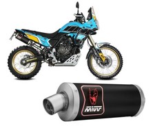 Mivv Exhaust Muffler Dakar Inox Black for YAMAHA TENERE 700 2019   2024