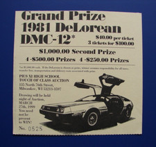 1981 DMC-12 DELOREAN RAFFLE