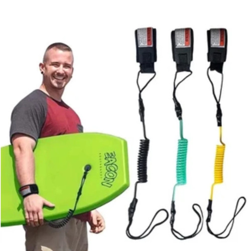 Premium coiled bodyboard leash - coiled,