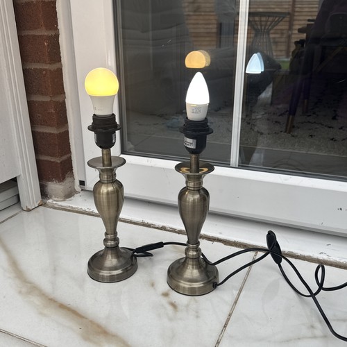 Pair gold brass - metal, table