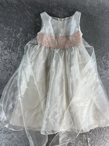 Girl white dress satin - white,
