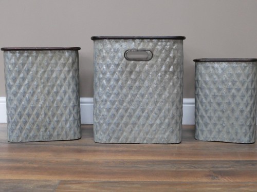 Set galvanised metal zinc - set, of