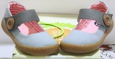 LIVIE & LUCA 'CARTA II' GIRLS LIGHT BLUE FABRIC MARY JANE SIZE UK 8 JR EU 25