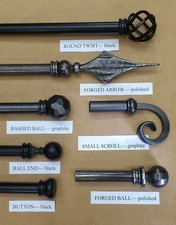 Wrought Iron Curtain Poles