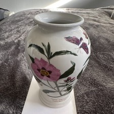 Portmeirion Botanic Garden Vase Purple Rock Rose  6 3/4” Tall