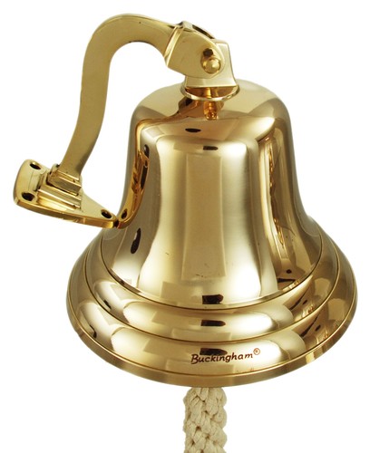 Solid brass ship bell - ship, bell,
