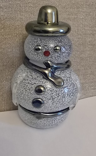 Okra glass snowman - glass,