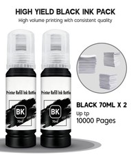 2 x Premium Black Refill Ink