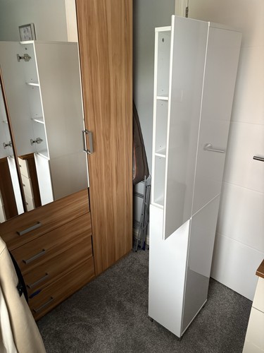 White gloss tall bathroom - tall,
