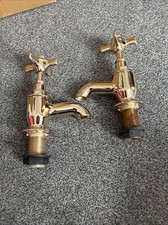 Pegler Brass bath taps with nuts