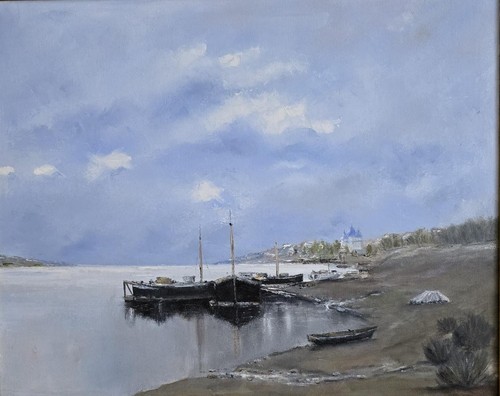 Russian oil painting volga - painting,,