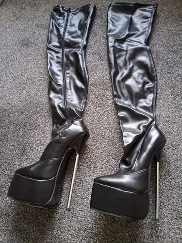 Sexy black faux leather fetish - sexy,