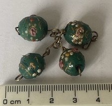 Four Vintage Murano Green