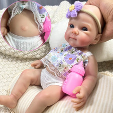Mini 13" Full Solid Silicone Bettie Reborn Baby Doll Washable Body UK