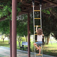 Emergency Fire Escape Ladder, 32.8ft Long, Heavy-Duty with Manganese Steel