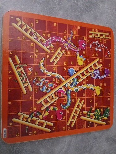 Wooden snakes and ladders - and,