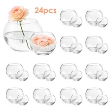 24pcs Glass Bubble Vases Small