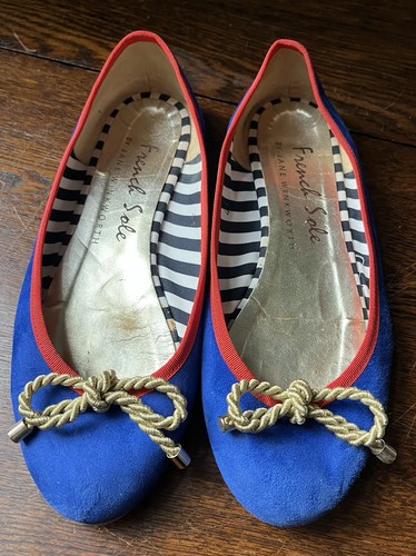 French sole royal blue suede - french,