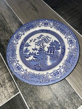 VINTAGE EIT ENGLISH IRONSTONE TABLEWARE LTD 7.75" WILLOW PATTERN TEA SIDE PLATE 