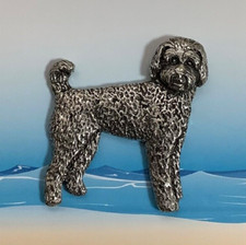 Labradoodle Silver Pewter Pin