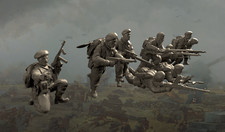 9 WW2 commando rifles 28mm can