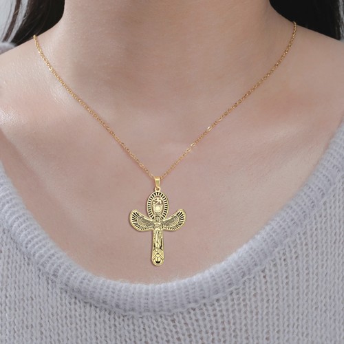 Winged isis ankh - ankh, necklace