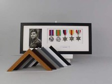 Personalised Military Medal display Frame for Five Medals and one 6x4" Photo