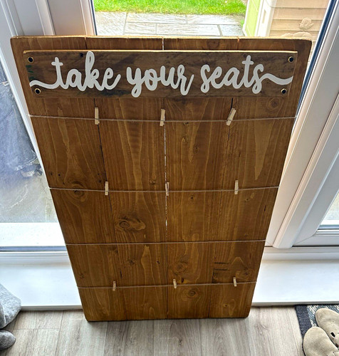 Wooden wedding seating sign - wedding,