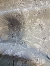 5 metres Ashley Wilde Neath Mineral grey leaf design curtain, cushion fabric 