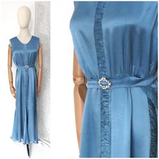 Antique 1920s 1930s Deco Blue