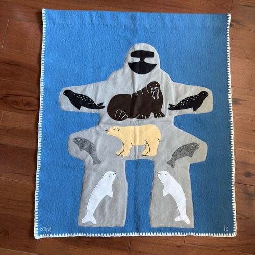 Vintage inuit wool - wool, wall