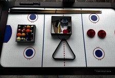 Pool/Air Hockey Reversible Table(2 In 1) and all accessories!😁(accepts offers)