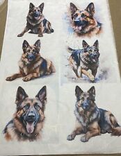 Rice Paper for Decoupage, GERMAN SHEPHERDS A4 Laser Printed 6 Images on Sheet