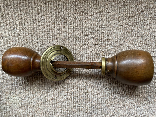 Antique wood and brass door - ,