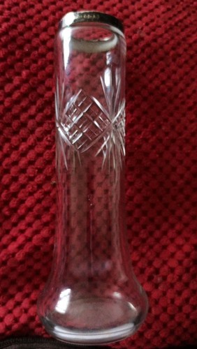 Hallmarked silver rimmed cut - silver,