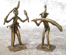 Ashanti Ghana African Bronze / Brass Tribal Made Warrior Statue Figurines 10cm