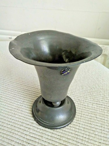 Vintage swedish pewter vase - vintage,