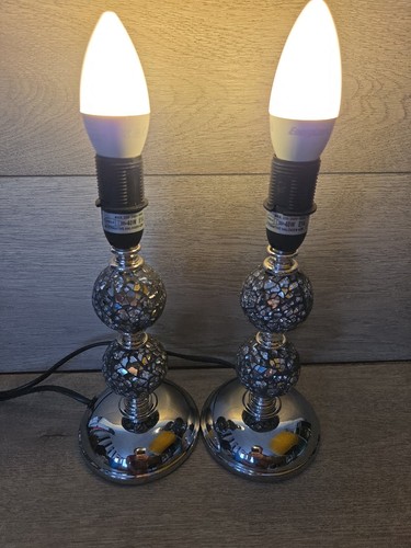 Pair chrome mosaic - b&m, table