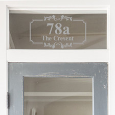 Glass Fanlight Door Number Frosted Glass House Number Victorian Etched Glass