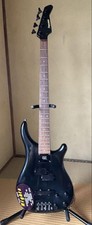 Fernandes Electric Bass Guitar Black with Case Junk Condition