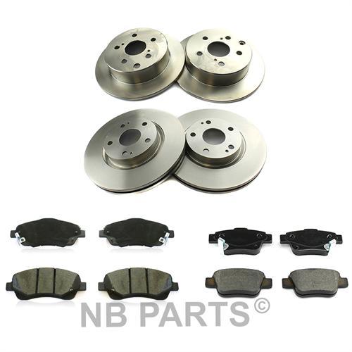 Brake discs pads front - +,