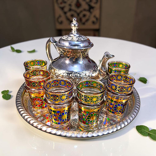 Traditional moroccan tea set - moroccan,