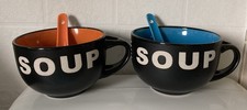 2 X Ceramic Soup Bowls With