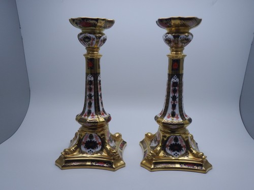 Pair royal crown derby 1128 - pair, of