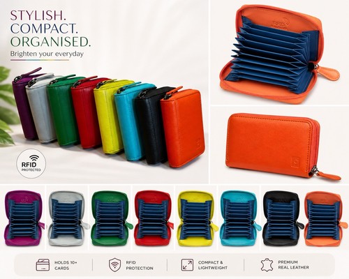 Soft leather zipped rfid - zipped,
